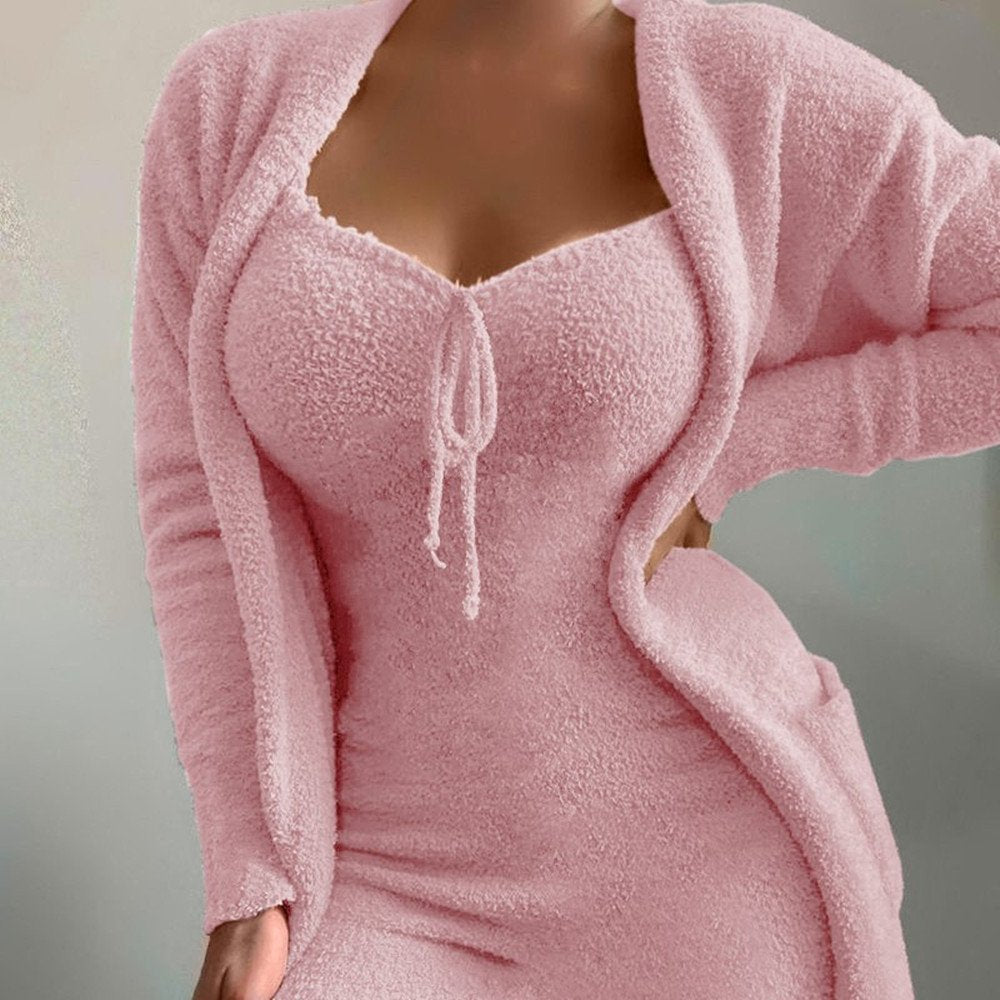 Women’s Plush Loungewear Casual 2-Piece Set