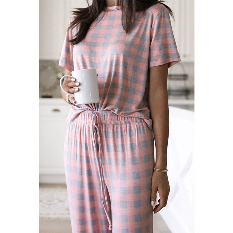 Women’s Printed Short Sleeve Two Piece Loungewear